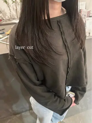 セミロング jjeno所属・aisa 札幌カットモデル🎀のヘアスタイル