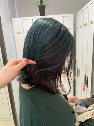 ミディアム ぷつっとボブ/ちゅる ピンク/mika☆のヘアスタイル