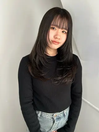 ロング カラー land所属・透明感カラー/レイヤ ー🌙Honokaのヘアスタイル