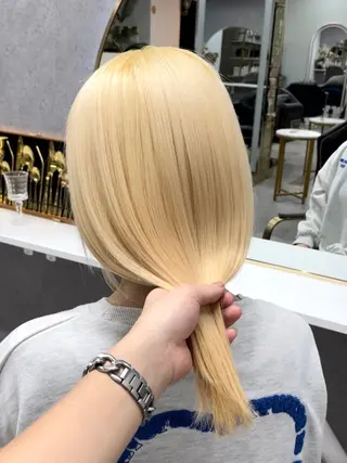 ミディアム senjyu GINZA所属・バレイヤージュ/ハイ ライト/庄司鉄平のヘアスタイル