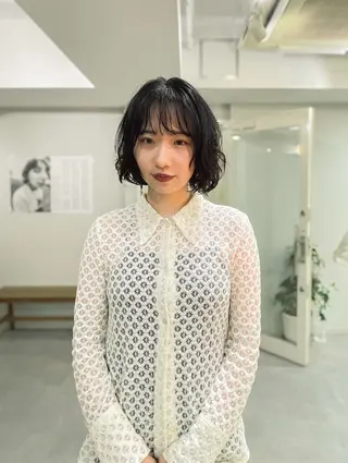 ショート パーマ パーマ＊ 顔まわり似合わせのヘアスタイル