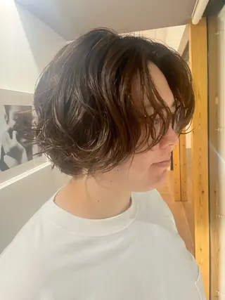 ショート パーマ パーマ/縮毛矯正 揚村武斗のヘアスタイル