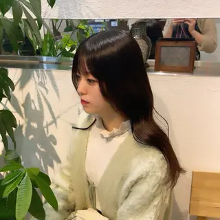 ロング suzuka/透明感 カラー 美髪縮毛矯正のヘアスタイル