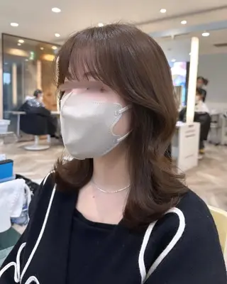 ミディアム 韓国ヘア 🇰🇷 RUKA 🩵🤍のヘアスタイル