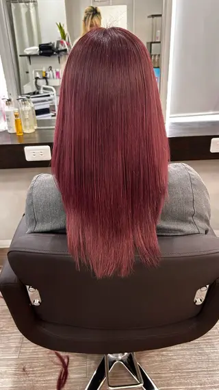 セミロング カラー 長田 麻友子のヘアスタイル