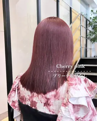 セミロング カラー 💗ガーリーヘア🎀 saki💗のヘアスタイル