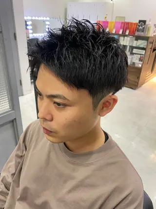 ショート メンズ 🟣メンズパーマ 川端 永遠🟣のヘアスタイル