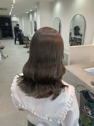 セミロング カラー little 小濱彰太のヘアスタイル