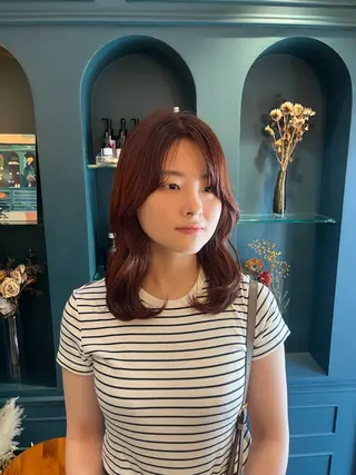 ミディアム カラー 🍊暖色カラー🍊 sakuraのヘアスタイル