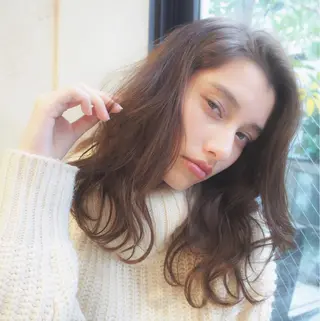 ミディアム カラー ヘアアレンジ 🌈髪質改善💕 縮毛矯正✨青木まで✨のヘアスタイル