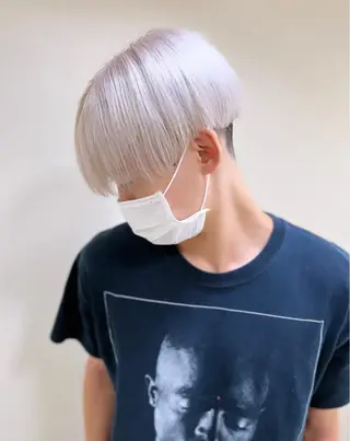ミディアム カラー ヘアアレンジ メンズ ネイル マツエク・マツパ アイブロウ ブリーチ特化型✂️ ハイトーンカラー👨のヘアスタイル
