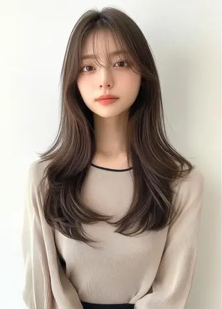ミディアム VLOW nex the salon所属・韓国風/髪質改善/ ナガヤアキラのヘアスタイル