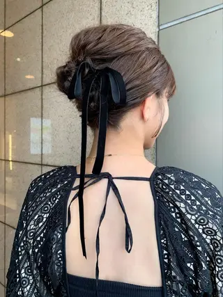 ヘアアレンジ moeka レイヤー /艶カラー/韓国のヘアスタイル