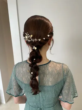 セミロング ヘアアレンジ ayano / 透明感・くすみカラーのヘアスタイル