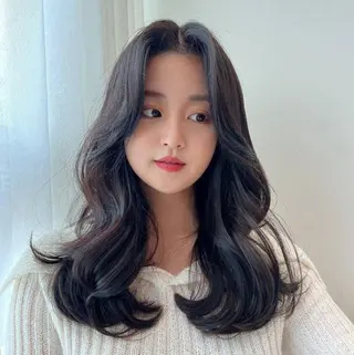 ロング 韓国特化エクステ🟨 エクステのヘアスタイル