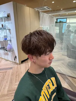 ショート カラー メンズ メンズ特化/ センターパート/八谷のヘアスタイル