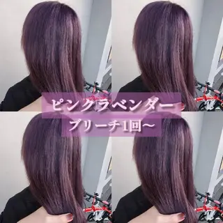 セミロング カラー キッズ メンズ 髪質改善縮毛矯正×ブ リーチ特化/佐伯 駿のヘアスタイル
