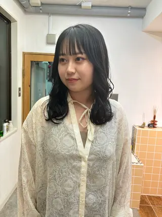 セミロング カラー sakura🌸 レイヤー/韓国ヘアのヘアスタイル