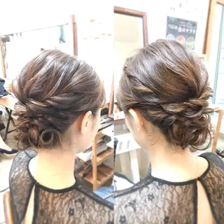 ミディアム ヘアアレンジ ヘアメ/着付け 清水玲歌のヘアスタイル