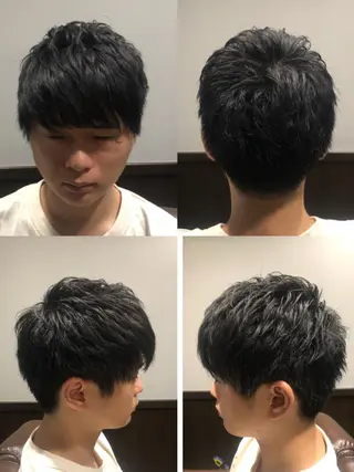 ショート パーマ メンズ カット指名No1漆原 聡のヘアスタイル