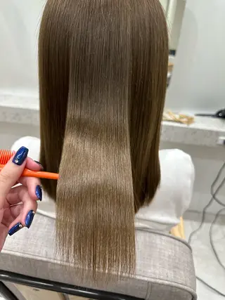 セミロング カラー 🍓韓国ヘア レイヤ ーカット🍓笠原 葵のヘアスタイル