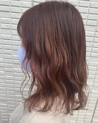 ミディアム カラー 菅野 愛のヘアスタイル