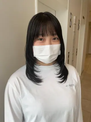 セミロング カラー 💎K-two名古屋 安田ちづる💎のヘアスタイル