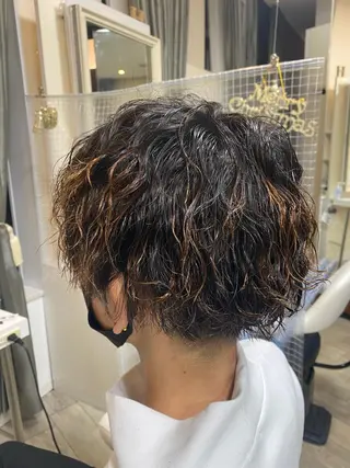 ショート パーマ メンズ 市川 博紀 副店長のヘアスタイル