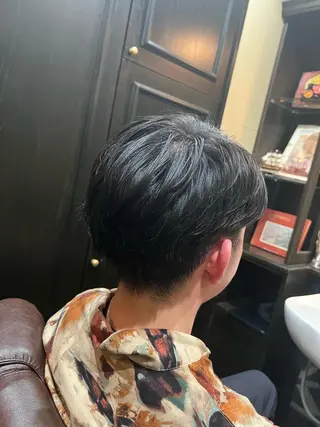 ショート パーマ EN  Barber shop 渋谷　青山通り本店所属・猪井 明のヘアスタイル
