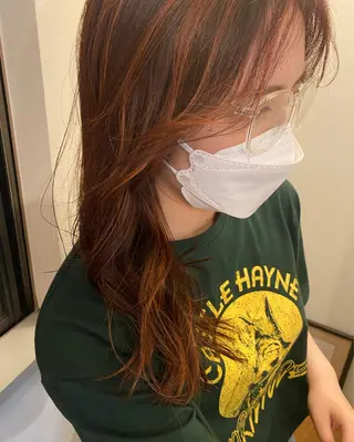 ロング カラー DEPT 宗像あかりのヘアスタイル