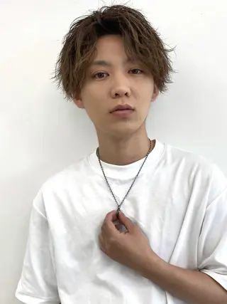 ミディアム 艶カラー/フェイス レイヤー/たむのヘアスタイル