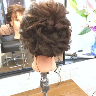 セミロング ヘアアレンジ 上川 美幸のヘアスタイル