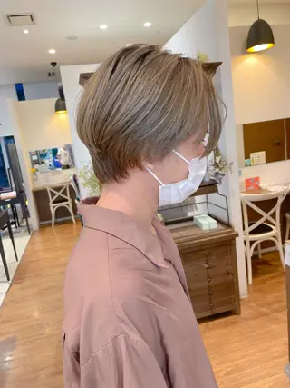 ショート カラー 髪質改善/ブリーチ 田代 龍我のヘアスタイル