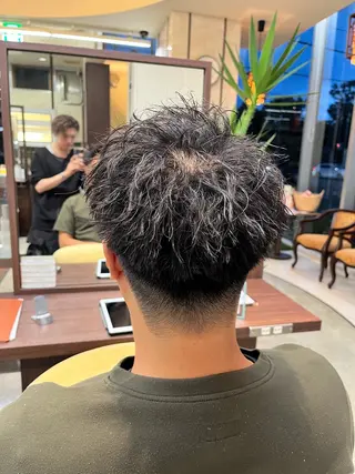 ショート パーマ メンズ AROH men's cut&men's perm 船橋店所属・🧊メンズ特化🧊 高木航希のヘアスタイル