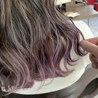 ミディアム 江坂エリア最安値◎ ブリーチ*土田のヘアスタイル