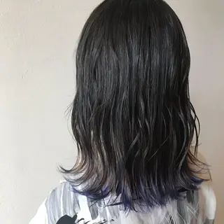 セミロング カラー あやめ【顔まわり/レ イヤー/柔らかカラ】のヘアスタイル