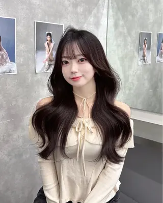 ロング カラー MAEUL NAGOYA所属・⛓韓国IDOLヘア 🥀🖤/あいりのヘアスタイル
