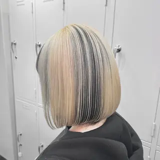 ミディアム カラー ハイトーン/ウルフ /エクステ/ましろのヘアスタイル