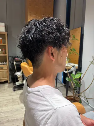 パーマ メンズ パーマモデル 募集中💞栗林 悠のヘアスタイル