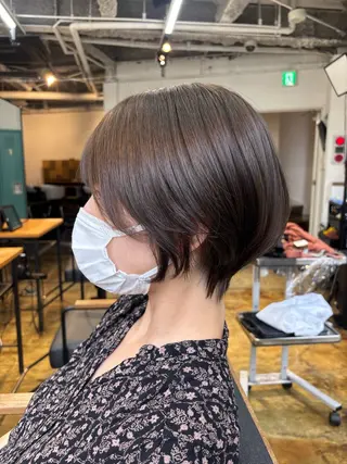 ショート ダメージ少縮毛矯正 /大阪/福島駅/りなのヘアスタイル