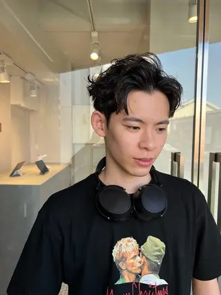 ショート パーマ メンズ 樋野 亮のヘアスタイル