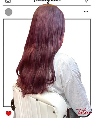 ロング カラー Tatsu/newi 大分 ハイトーンのヘアスタイル