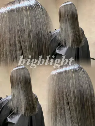 ミディアム カラー ヘアアレンジ グランルッソ所属・岡山× バレイヤージュカラーのヘアスタイル