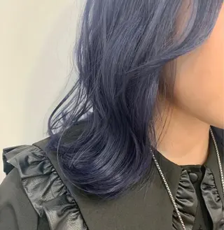 ミディアム ブリーチ/ウルフ ハッシュカット/石山のヘアスタイル