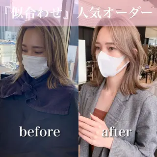 ミディアム 【1日2名様限定】 AFLOAT白川雄副のヘアスタイル