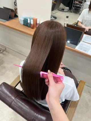 ロング カラー 永井 夢彩のヘアスタイル