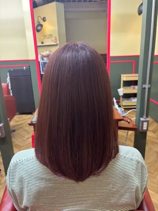 セミロング カラー 田中 魁人のヘアスタイル