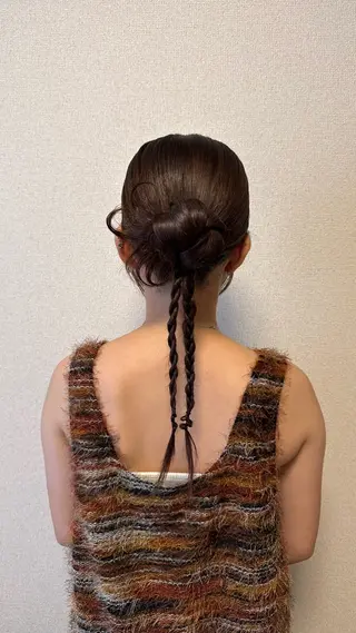 セミロング ヘアアレンジ カラー/ヘアセット Nanami💗のヘアスタイル