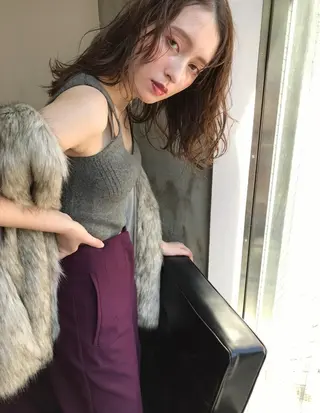 セミロング 韓国 / 中国ヘア 🦋Noniのヘアスタイル