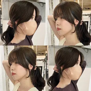 ロング カラー 阿部 瑠斗のヘアスタイル